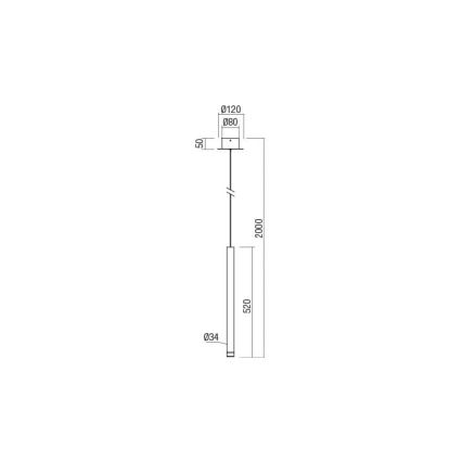 Redo 01-2043 - Πολύφωτο LED με συρματόσχοινο MADISON LED/4W/230V χρυσαφί