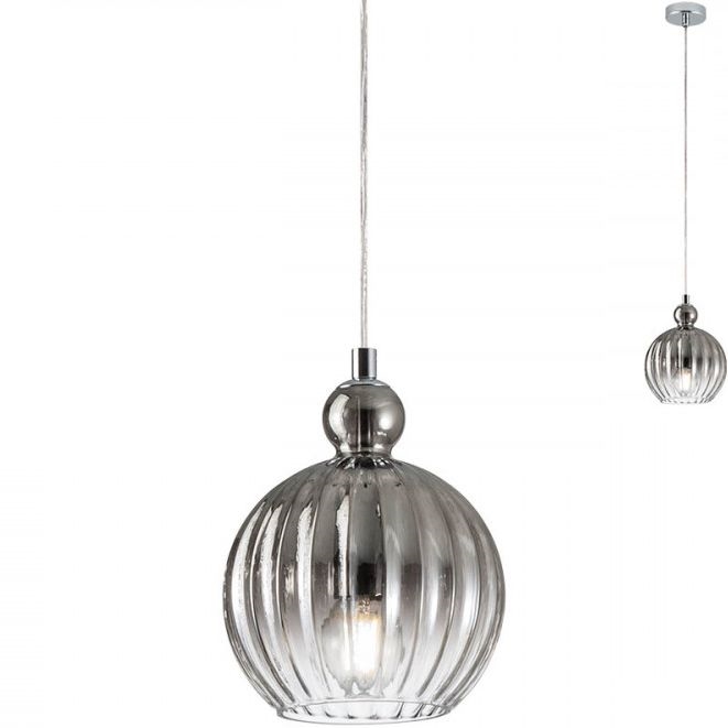 Redo 01-2063 - Κρεμαστό φωτιστικό οροφής PLUMEN 1x/E14/40W/230V διάμετρος 15 cm γκρι