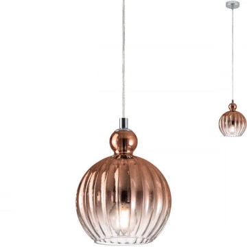 Redo 01-2064 - Κρεμαστό φωτιστικό οροφής PLUMEN 1xE14/40W/230V διάμετρος 15 cm χαλκός
