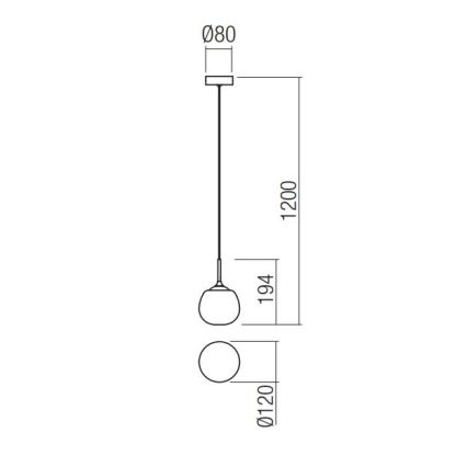 Redo 01-2081 - Κρεμαστό φωτιστικό με καλώδιο KIWI, 1xG9/40W/230V, Ø 12 εκ., γυαλιστερό χρώμιο/λευκό