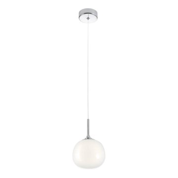 Redo 01-2081 - Κρεμαστό φωτιστικό με καλώδιο KIWI, 1xG9/40W/230V, Ø 12 εκ., γυαλιστερό χρώμιο/λευκό