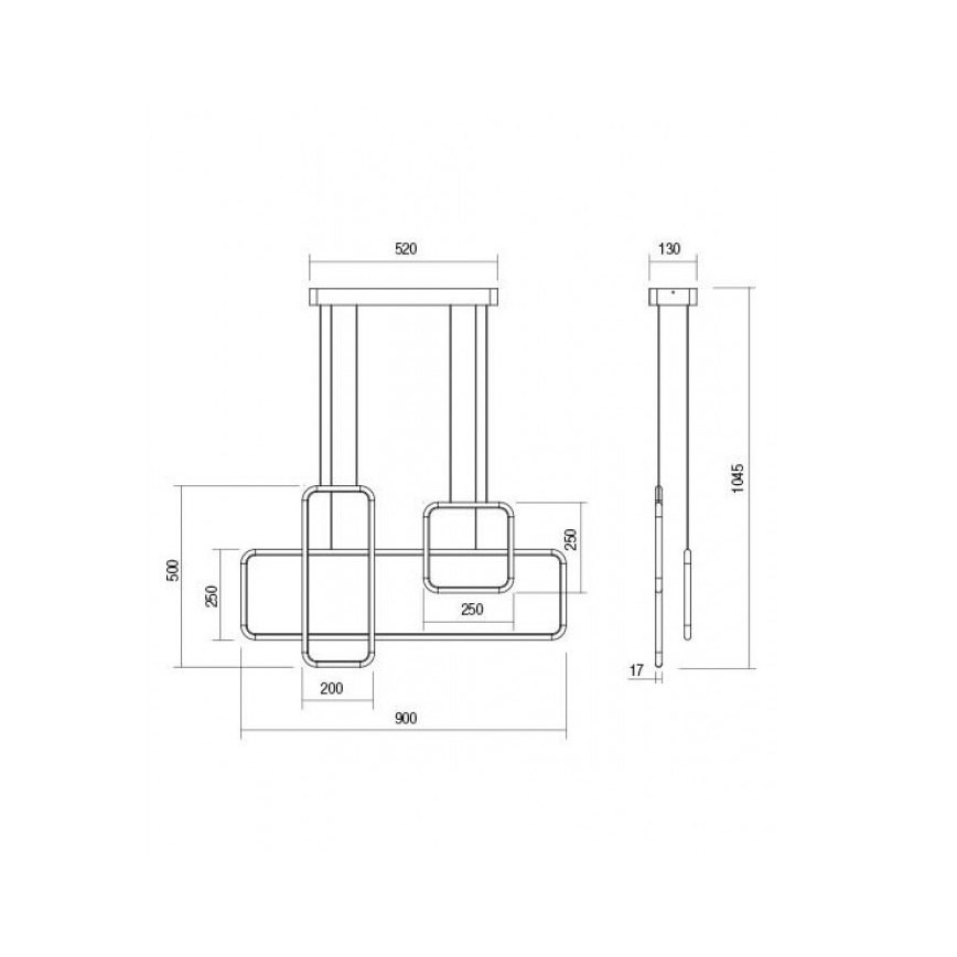 Redo 01-2099 - LED ρυθμιζόμενο κρεμαστό φωτιστικό με καλώδιο THAI LED/86W/230V λευκό