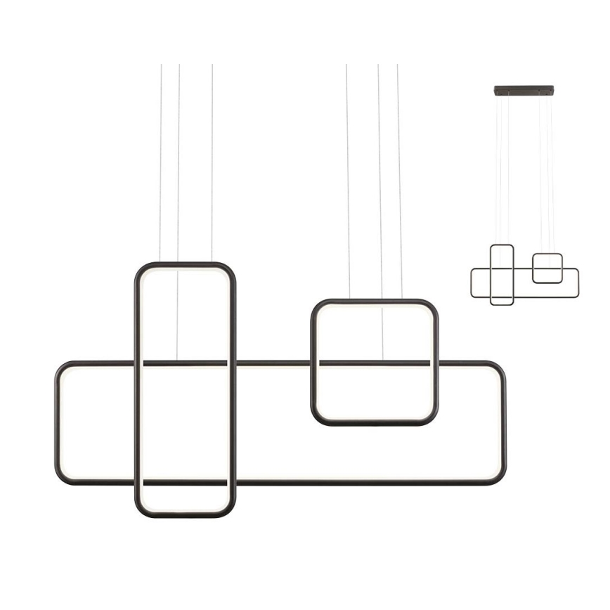 Redo 01-2100 - LED Ρυθμιζόμενο κρεμαστό φωτιστικό με καλώδιο THAI LED/86W/230V μαύρο