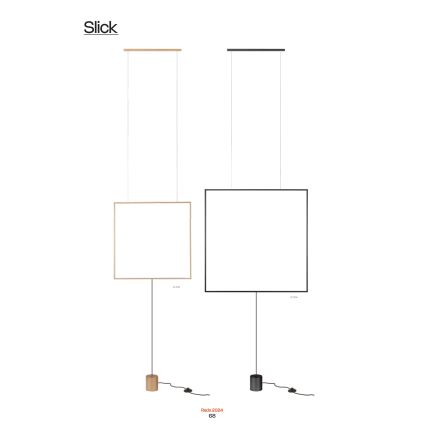 Redo 01-2134 - Επιδαπέδια λάμπα LED SLICK LED/28W/230V μαύρο