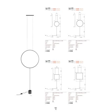 Redo 01-2134 - Επιδαπέδια λάμπα LED SLICK LED/28W/230V μαύρο