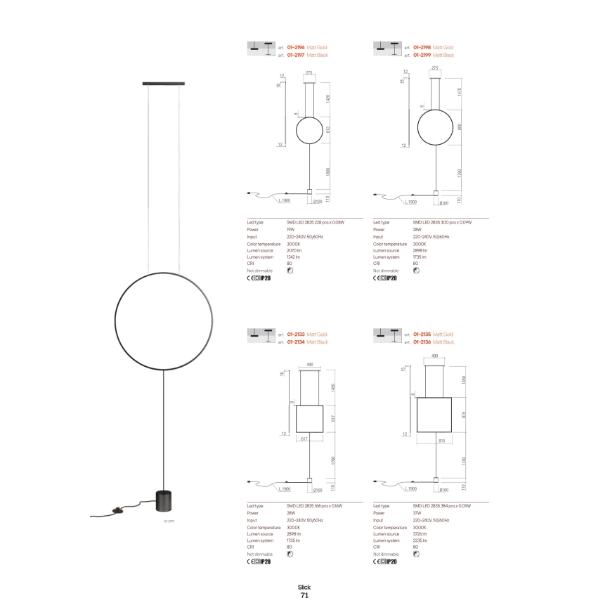 Redo 01-2134 - Επιδαπέδια λάμπα LED SLICK LED/28W/230V μαύρο