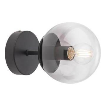 Redo 01-2175 - Επιτοίχιο φωτιστικό SEMIA 1xE14/28W/230V μαύρο/καπνιστό