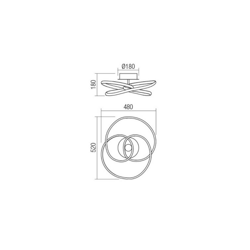 Redo 01-2189 - LED Dimmable φωτιστικό οροφής SINTRA LED/40W/230V