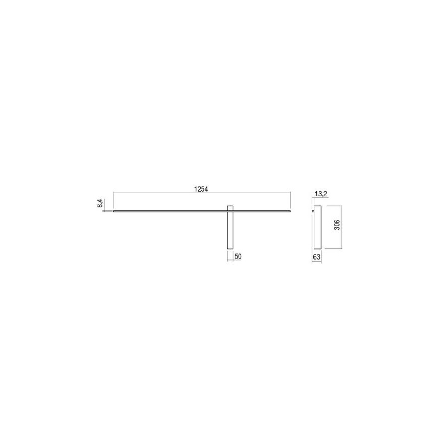 Redo 01-2200 - Επιτοίχιο LED φωτιστικό TANGENT LED/14W/230V λευκό