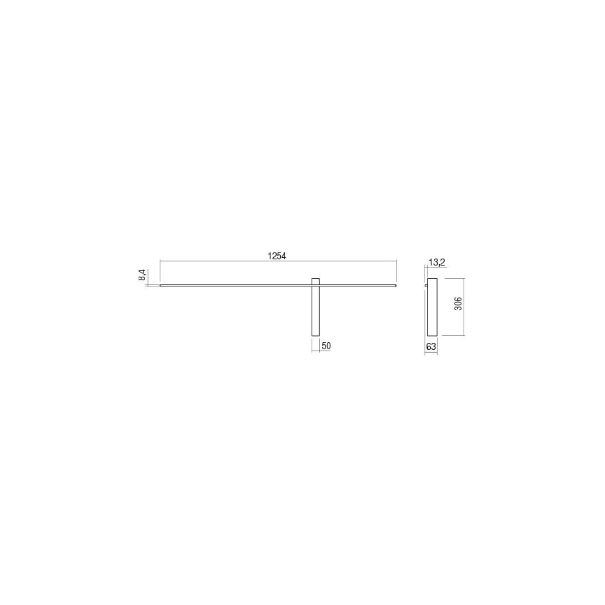 Redo 01-2201 - Φωτιστικό τοίχου LED TANGENT LED/14W/230V, μαύρο