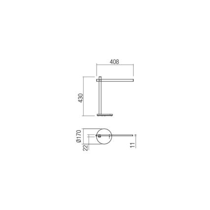 Redo 01-2213 - Επιτραπέζια λάμπα αφής dimming LED OMEO LED/5,5W/230V 3000/4500/6500K μαύρο