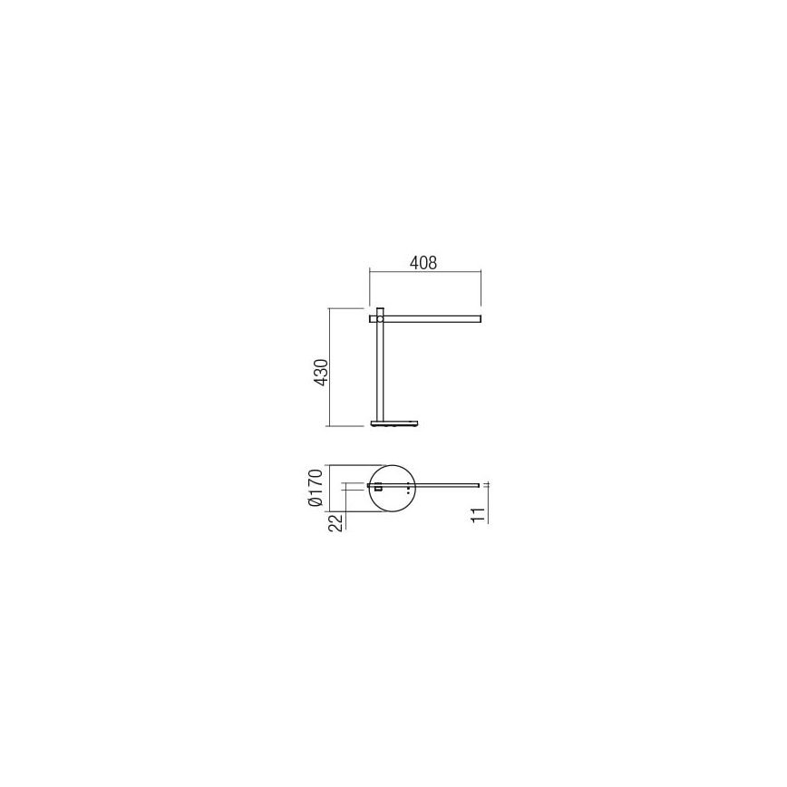 Redo 01-2213 - Επιτραπέζια λάμπα αφής dimming LED OMEO LED/5,5W/230V 3000/4500/6500K μαύρο