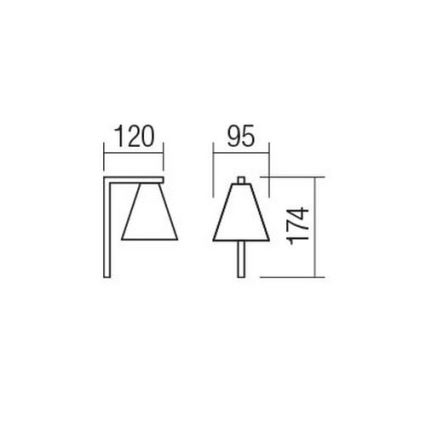 Redo 01-2216 - Φωτιστικό τοίχου ZUMA 1xGU10/15W/230V μαύρο/χρυσαφί