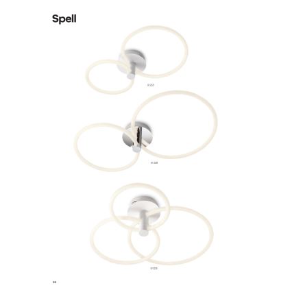 Redo 01-2224 - Πλαφονιέρα οροφής ντιμαριζόμενη LED SPELL LED/43W/230V 3000K γυαλιστερό χρώμιο