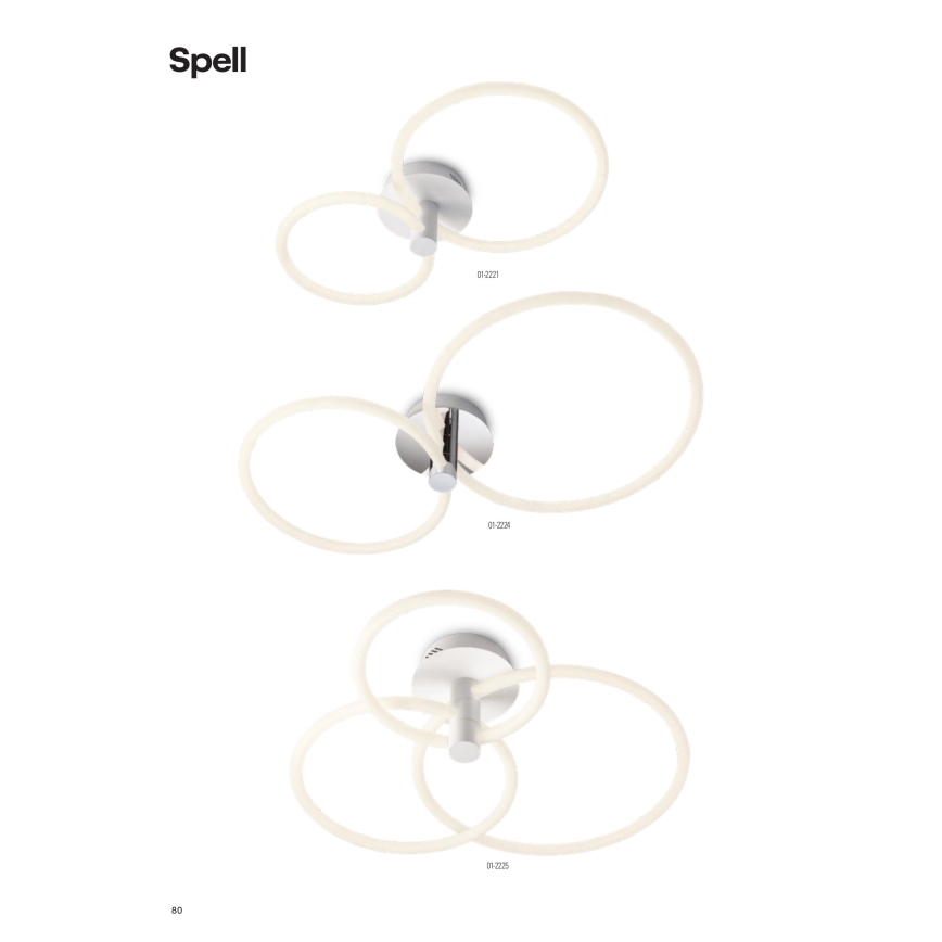 Redo 01-2224 - Πλαφονιέρα οροφής ντιμαριζόμενη LED SPELL LED/43W/230V 3000K γυαλιστερό χρώμιο