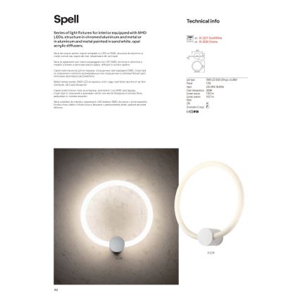 Redo 01-2225 - Σταθερό πολύφωτο dimming LED SPELL LED/54W/230V 3000K λευκό