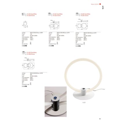 Redo 01-2226 - Πλαφονιέρα οροφής ντιμαριζόμενη LED SPELL LED/54W/230V 3000K γυαλιστερό χρώμιο