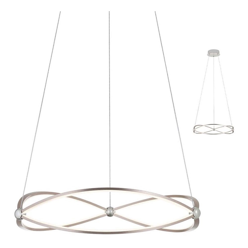 Redo 01-2251 - Led Dimmable κρεμαστό φωτιστικό οροφής QUARK LED/43W/230V 3000K διάμετρος 60 cm ματ χρώμιο