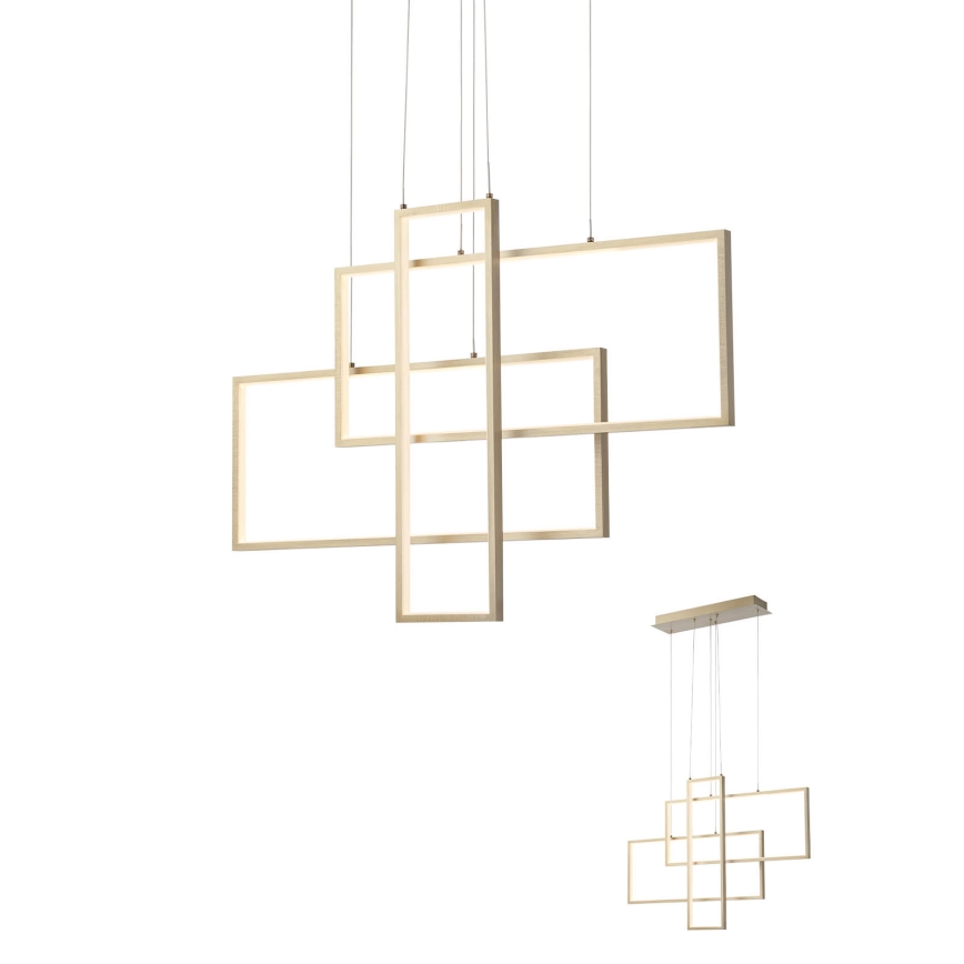 Redo 01-2314 - LED ρυθμιζόμενο κρεμαστό φωτιστικό σε καλώδιο PLANA LED/60W/230V χρυσός