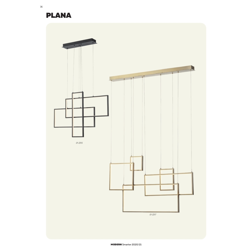 Redo 01-2317 - Ρυθμιζόμενο κρεμαστό φωτιστικό σε καλώδιο PLANA LED/80W/230V, χρυσό