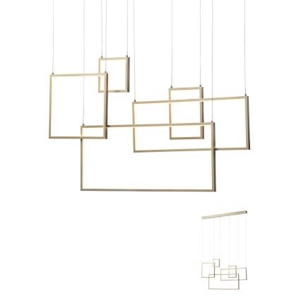 Redo 01-2317 - Ρυθμιζόμενο κρεμαστό φωτιστικό σε καλώδιο PLANA LED/80W/230V, χρυσό