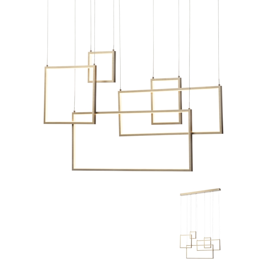 Redo 01-2317 - Ρυθμιζόμενο κρεμαστό φωτιστικό σε καλώδιο PLANA LED/80W/230V, χρυσό