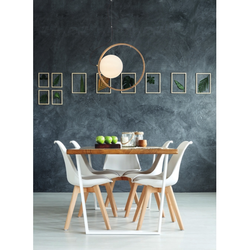 Redo 01-2321 - -Κρεμαστό φωτιστικό οροφής KLEIDI 1xE27/42W/230V διάμετρος 39 cm καφέ