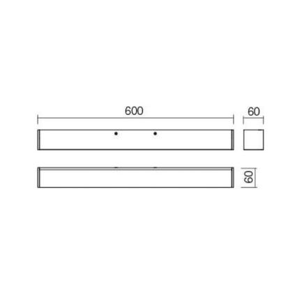 Redo 01-2327 - LED Φωτιστικό καθρέφτη μπάνιου THELA LED/17W/230V 60 cm CRI 90 IP44