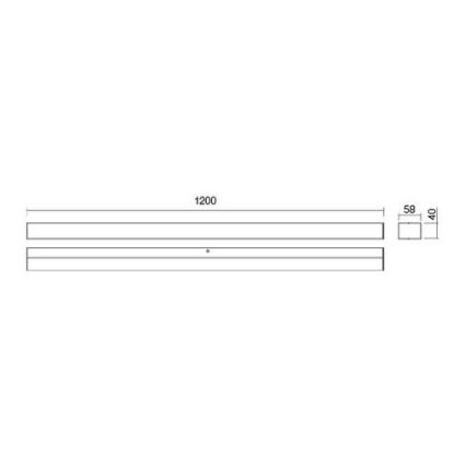 Redo 01-2331 - LED φωτιζόμενος καθρέφτης μπάνιου TASK LED/24W/230V 120 cm CRI 90 IP44 γυαλιστερό χρώμιο