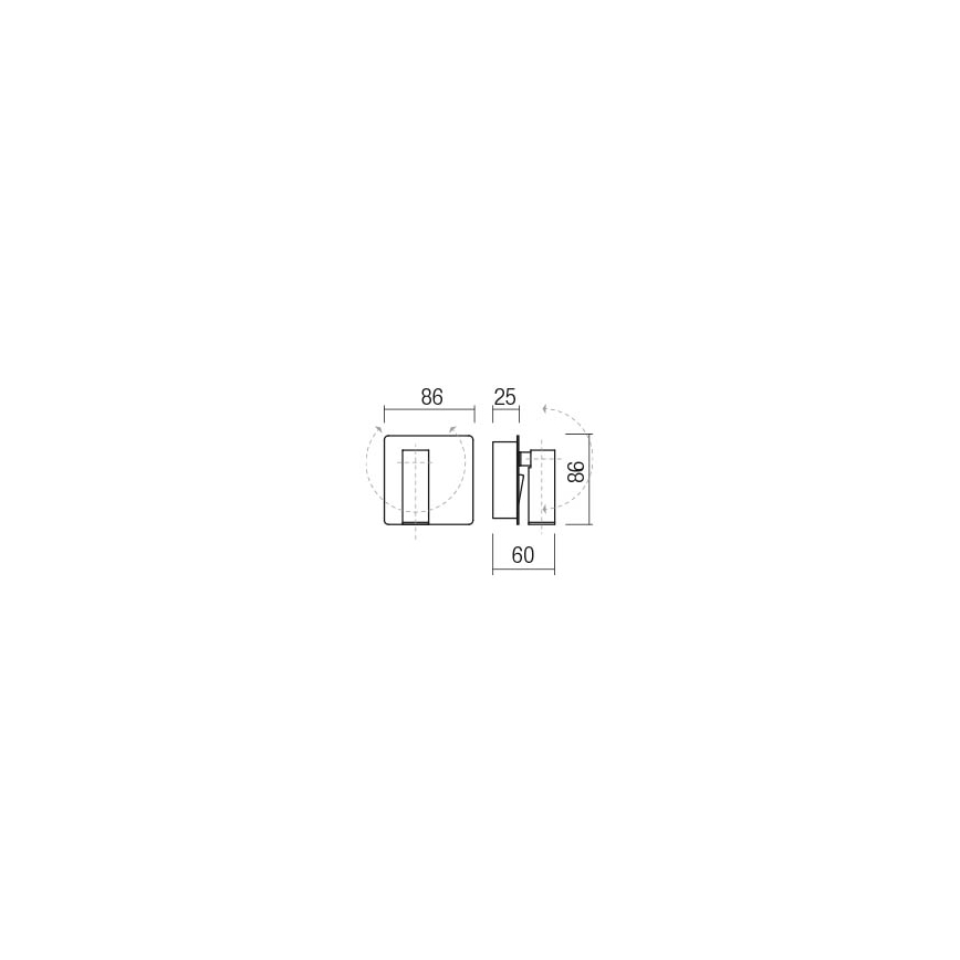 Redo 01-2339 - Φωτιστικό σποτ τοίχου LED TOMIX LED/3,2W/230V γυαλιστερό χρώμιο