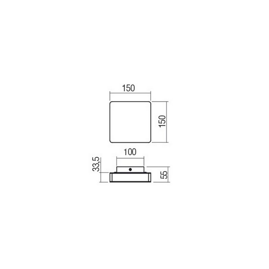 Redo 01-2384 - Επιτοίχιο φωτιστικό LED TABLET LED/11W/230V 3000K CRI 90 μαύρο
