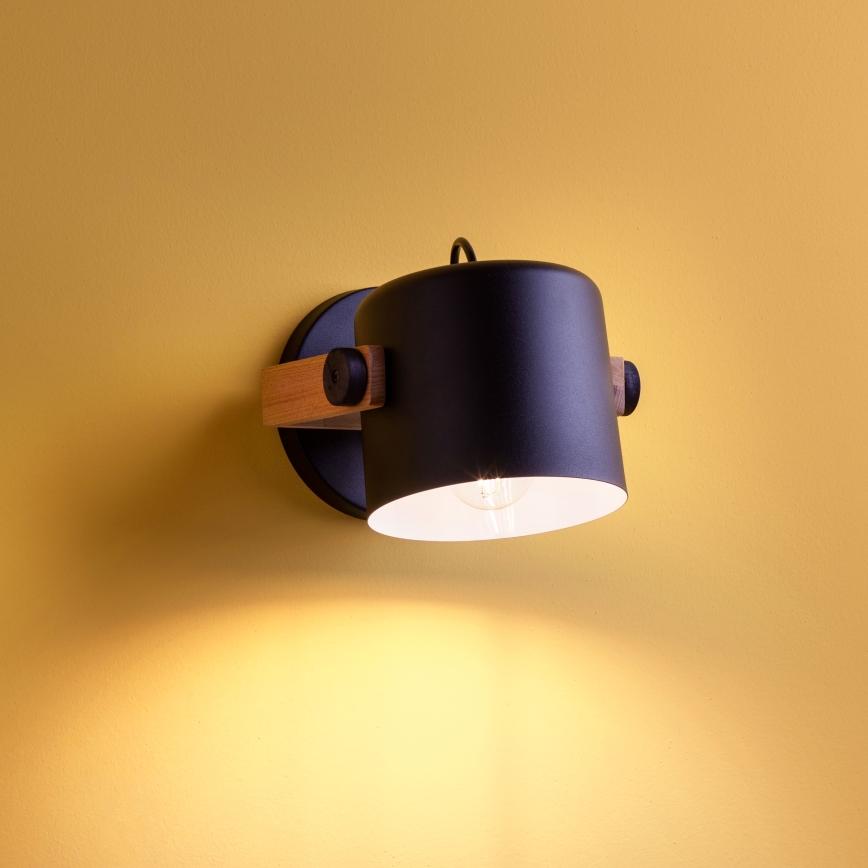 Redo 01-2399 - Επιτοίχιο φωτιστικό σημείου POOH 1xE27/42W/230V οξιά