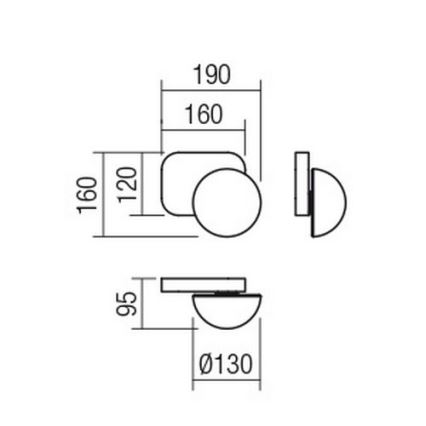Redo 01-2469 - Φωτιστικό τοίχου LUMIEN 1xG9/10W/230V χρυσό/λευκό