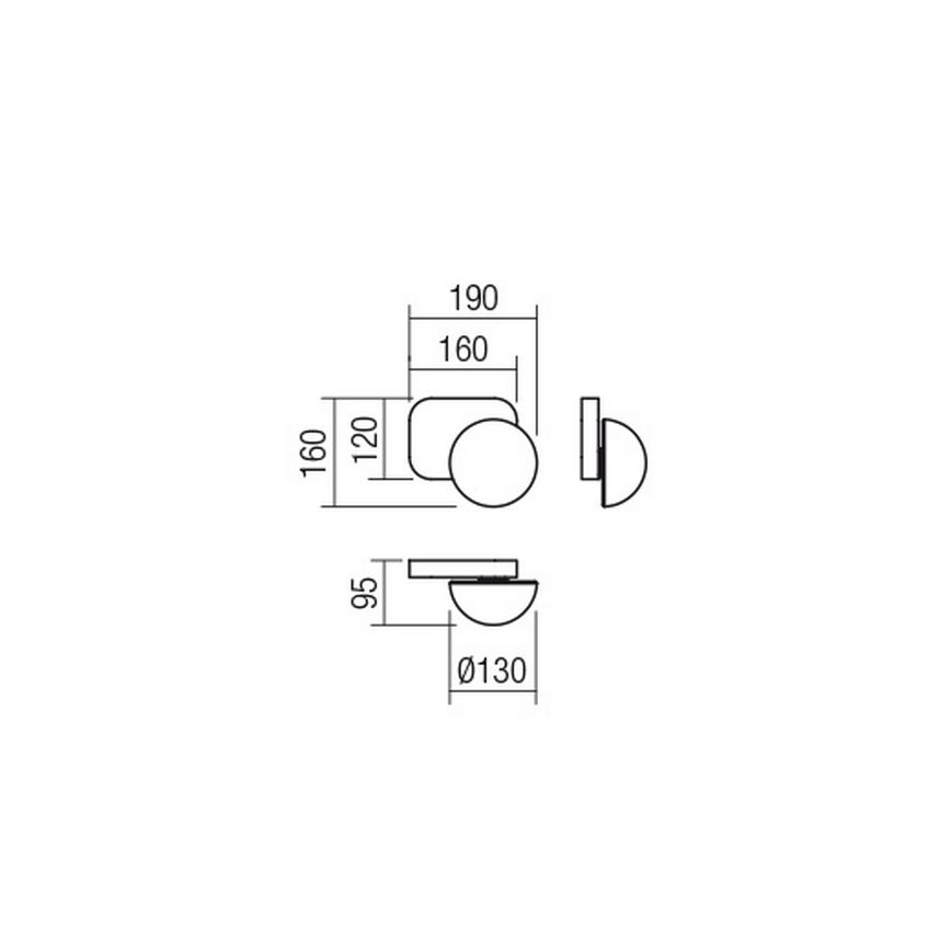 Redo 01-2469 - Φωτιστικό τοίχου LUMIEN 1xG9/10W/230V χρυσό/λευκό