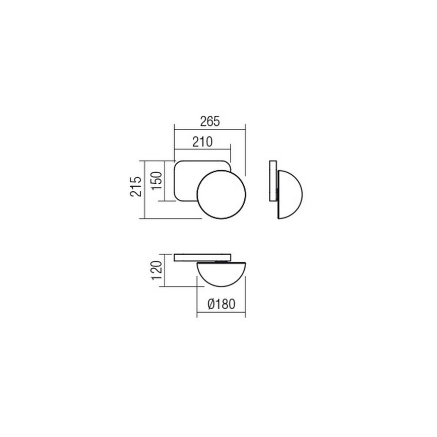 Redo 01-2470 - Επιτοίχιο φωτιστικό LUMIEN 1xG9/10W/230V χρυσό/λευκό