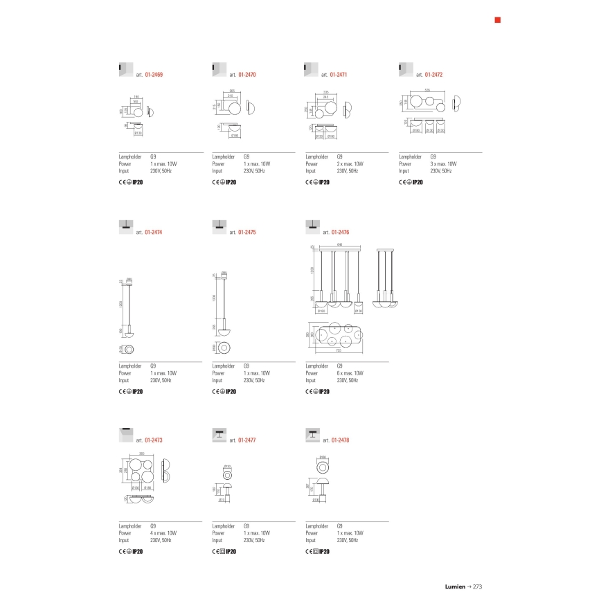 Redo 01-2472 - Επιτοίχιο φωτιστικό LUMIEN 3xG9/10W/230V χρυσό/λευκό