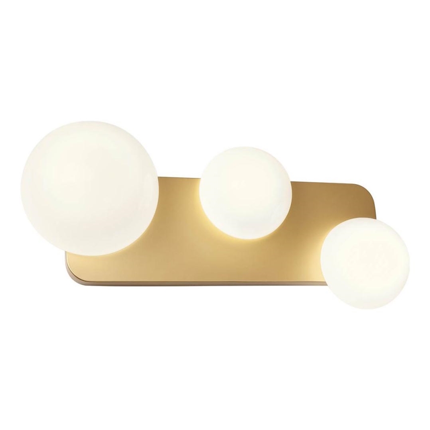 Redo 01-2472 - Επιτοίχιο φωτιστικό LUMIEN 3xG9/10W/230V χρυσό/λευκό