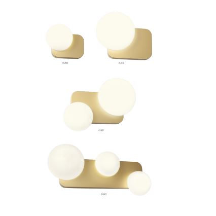 Redo 01-2472 - Επιτοίχιο φωτιστικό LUMIEN 3xG9/10W/230V χρυσό/λευκό