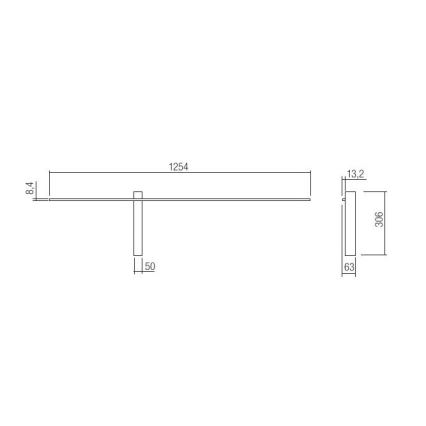 Redo 01-2479 - Επιτοίχιο LED φωτιστικό TANGENT LED/14W/230V λευκό