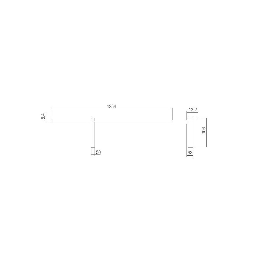 Redo 01-2479 - Επιτοίχιο LED φωτιστικό TANGENT LED/14W/230V λευκό