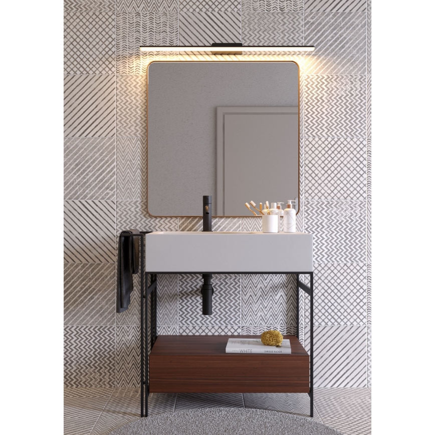 Redo 01-2504 - Φωτισμός καθρέφτη μπάνιου LED BARRIO LED/17,25W/230V 60 cm CRI 90 IP44 μαύρο