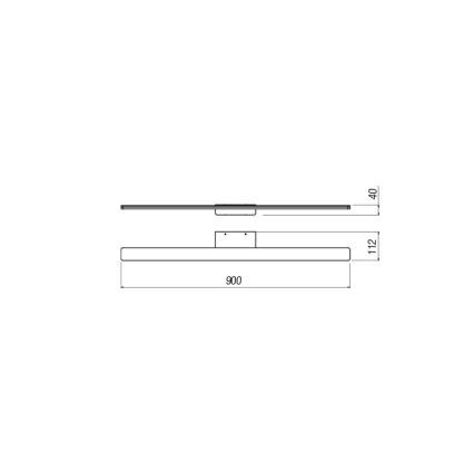 Redo 01-2507 - Φωτισμός καθρέφτη μπάνιου LED BARRIO LED/27,39W/230V 90 cm CRI 90 IP44 λευκό