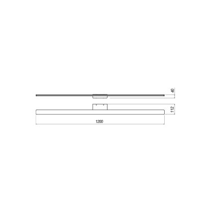 Redo 01-2512 - Φωτισμός καθρέφτη μπάνιου LED BARRIO LED/34,32W/230V 120 cm CRI 90 IP44 μαύρο