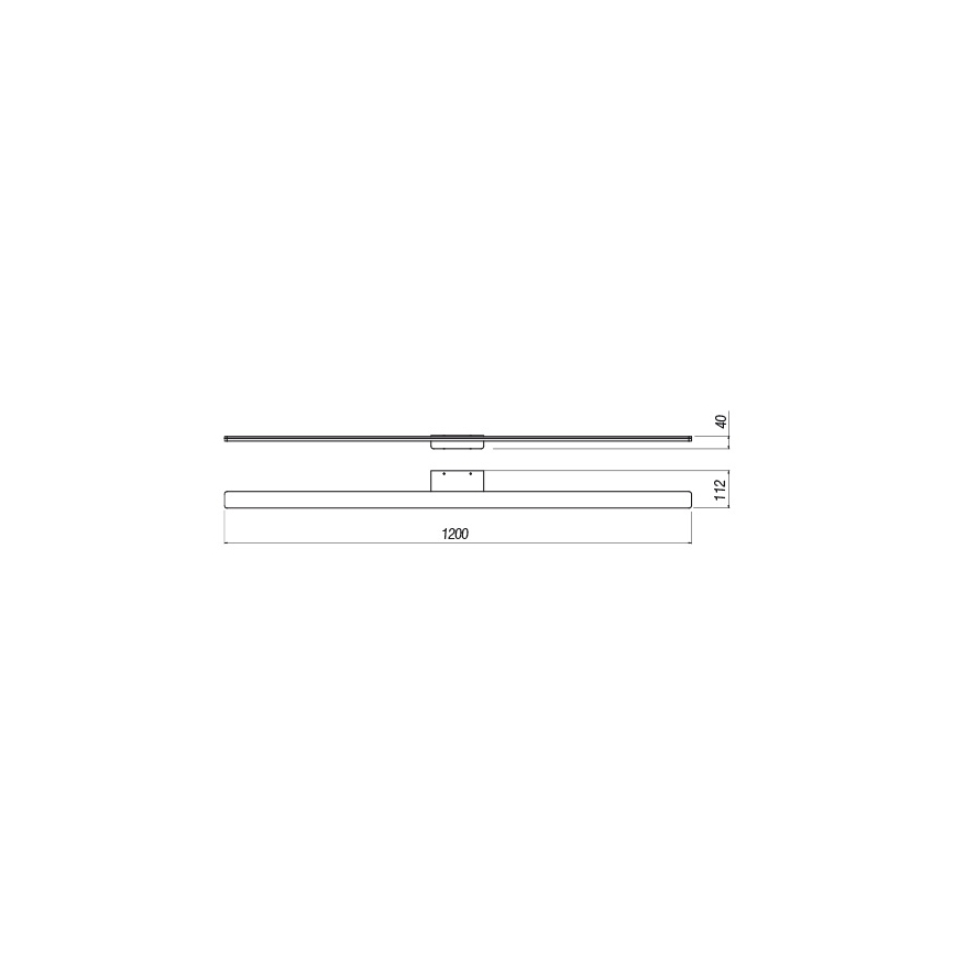 Redo 01-2512 - Φωτισμός καθρέφτη μπάνιου LED BARRIO LED/34,32W/230V 120 cm CRI 90 IP44 μαύρο
