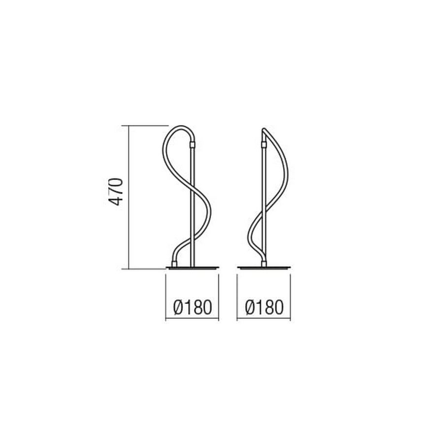 Redo 01-2529 - Επιτραπέζια λάμπα dimming LED CORRAL LED/12W/230V χρυσαφί
