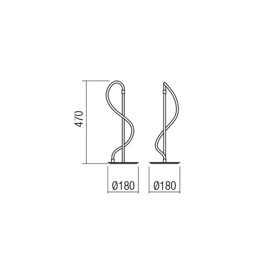 Redo 01-2530 - Επιτραπέζια λάμπα dimming LED CORRAL LED/12W/230V μαύρο