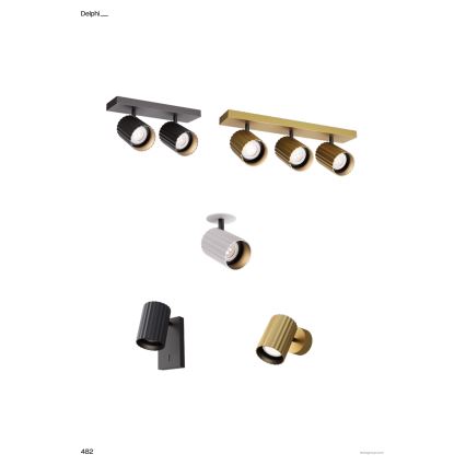 Redo 01-2549 - Επιτοίχιο σποτ φωτιστικό DELPHI 1xGU10/7W/230V μαύρο