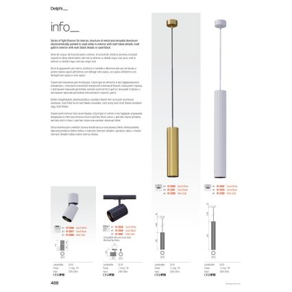 Redo 01-2549 - Επιτοίχιο σποτ φωτιστικό DELPHI 1xGU10/7W/230V μαύρο