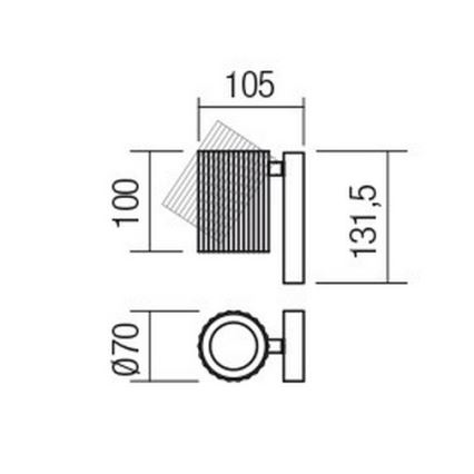 Redo 01-2549 - Επιτοίχιο σποτ φωτιστικό DELPHI 1xGU10/7W/230V μαύρο
