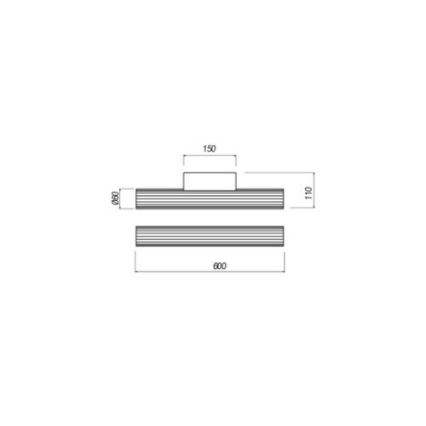 Redo 01-2591 - LED φωτισμός καθρέφτη για μπάνιο RIGAL LED/12W/230V 4000K 90 cm CRI 90 IP44 γυαλιστερό χρώμιο/λευκό